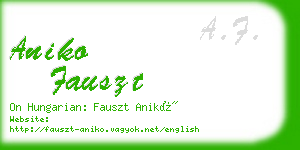 aniko fauszt business card